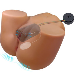 CRAZY BULL - WENDY REALISTISCHER WEIBLICHER PO-VIBRATOR UND SAUGER MIT TON 11 KG – Produktansicht 3