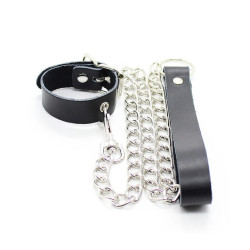 OHMAMA FETISH - PENIS-HALSKETTE UND LEDERARMBAND MIT METALLKETTE – Produktansicht 4