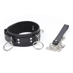 OHMAMA FETISH - SUBMISSION-HALSKETTE MIT 3 RINGEN – Produktansicht 4
