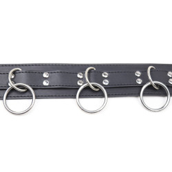 OHMAMA FETISH - SUBMISSION-HALSKETTE MIT 3 RINGEN – Produktansicht 5