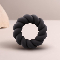 ROCKS-OFF - TWIST SCHWARZER SILIKON-MASTURBATORRING – Produktansicht 2