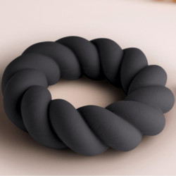 ROCKS-OFF - TWIST SCHWARZER SILIKON-MASTURBATORRING – Produktansicht 3