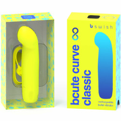 B SWISH - BCUTE CURVE INFINITE KLASSISCHER WIEDERAUFLADBARER SILIKONVIBRATOR GELB – Produktansicht 2