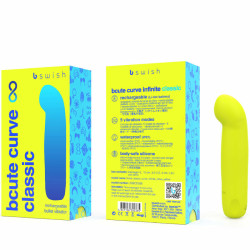 B SWISH - BCUTE CURVE INFINITE KLASSISCHER WIEDERAUFLADBARER SILIKONVIBRATOR GELB – Produktansicht 3