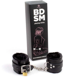 SECRETPLAY - SCHWARZE BONDAGE-HANDSCHELLEN BDSM-KOLLEKTION – Produktansicht 2