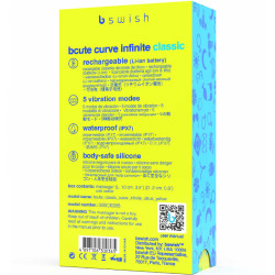 B SWISH - BCUTE CURVE INFINITE KLASSISCHER WIEDERAUFLADBARER SILIKONVIBRATOR GELB – Produktansicht 5