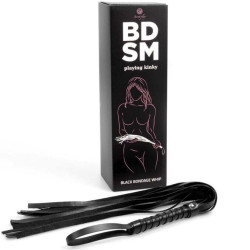 SECRETPLAY - SCHWARZE BONDAGE-PEITSCHE BDSM-KOLLEKTION – Produktansicht 2