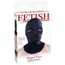 FETISH FANTASY SERIES - KAPUZE MIT REISSVERSCHLÜSSEN SCHWARZ – Produktansicht 2