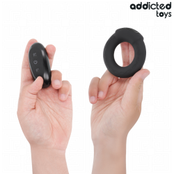 ADDICTED TOYS - VIBRIERENDER COCKRING MIT WÄRMEEFFEKT UND FERNBEDIENUNG – Produktansicht 4