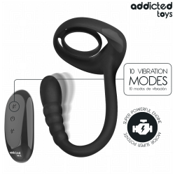 ADDICTED TOYS - P-SPOT VIBRIERENDER COCK RING MIT FERNBEDIENUNG – Produktansicht 5