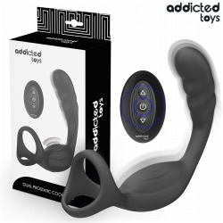 ADDICTED TOYS - DOPPELTER PROSTATIK-COCKRING MIT FERNBEDIENUNG