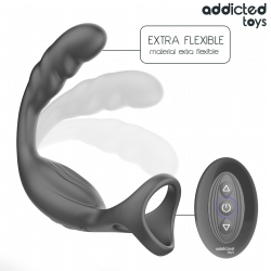 ADDICTED TOYS - DOPPELTER PROSTATIK-COCKRING MIT FERNBEDIENUNG – Produktansicht 3