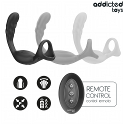 ADDICTED TOYS - DOPPELTER PROSTATIK-COCKRING MIT FERNBEDIENUNG – Produktansicht 5