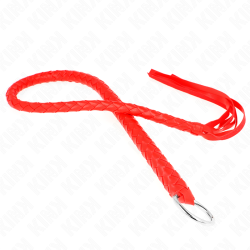 KINK - SCHLANGENPEITSCHE MIT ROTEM HANDRING 65 CM – Produktansicht 2