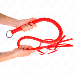 KINK - SCHLANGENPEITSCHE MIT ROTEM HANDRING 65 CM – Produktansicht 3