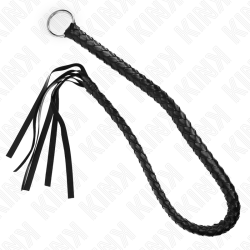 KINK - SCHLANGENPEITSCHE MIT SCHWARZEM HANDRING 65 CM – Produktansicht 2