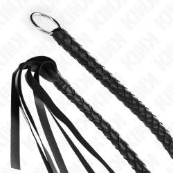 KINK - SCHLANGENPEITSCHE MIT SCHWARZEM HANDRING 65 CM – Produktansicht 4