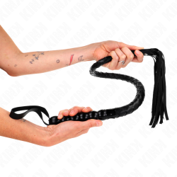 KINK - SCHLANGENPEITSCHE MIT PERLEN 80 CM – Produktansicht 3