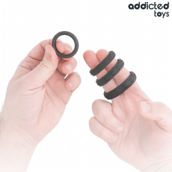 ADDICTED TOYS - SET MIT STRUKTURIERTEM COCKRING IN 4 GRÖSSEN – Produktansicht 2