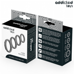 ADDICTED TOYS - SET MIT STRUKTURIERTEM COCKRING IN 4 GRÖSSEN – Produktansicht 3
