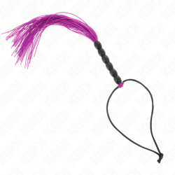 KINK - MINI SILIKONPEITSCHE MIT 6 LILA PERLEN 26 CM – Produktansicht 2
