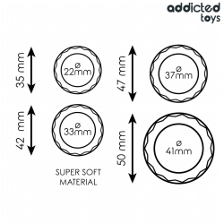 ADDICTED TOYS - SET MIT STRUKTURIERTEM COCKRING IN 4 GRÖSSEN – Produktansicht 5