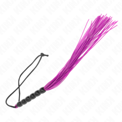 KINK - MINI SILIKONPEITSCHE MIT 6 LILA PERLEN 26 CM – Produktansicht 5