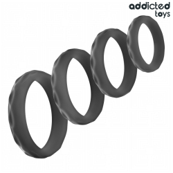 ADDICTED TOYS - SET MIT STRUKTURIERTEM COCKRING IN 4 GRÖSSEN – Produktansicht 6