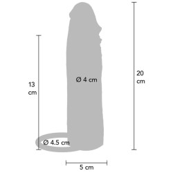 GET REAL - HYDRIERTE HAUT SILIKON-PENISHÜLLE KARAMELLN 20 CM – Produktansicht 4