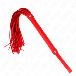 KINK - PEITSCHE MIT ROTEM STRUKTURIERTEM GRIFF 48,5 CM – Produktansicht 2
