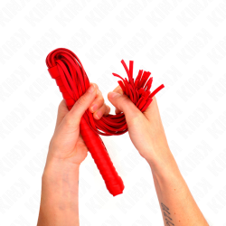 KINK - PEITSCHE MIT ROTEM STRUKTURIERTEM GRIFF 48,5 CM – Produktansicht 3