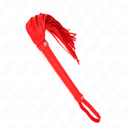 KINK - PEITSCHE MIT ROTEM STRUKTURIERTEM GRIFF 48,5 CM – Produktansicht 4