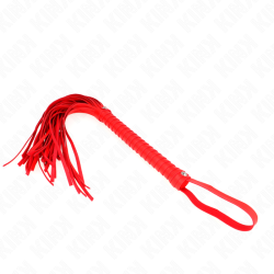 KINK - PEITSCHE MIT ROTEM STRUKTURIERTEM GRIFF 48,5 CM – Produktansicht 5